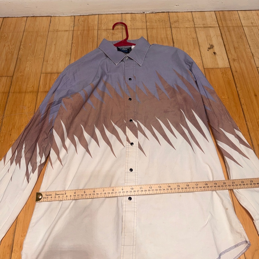 Vtg Brooks and Dunn Men's Gradient Button-Down Shirt large - Picture 5 of 9